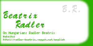 beatrix radler business card